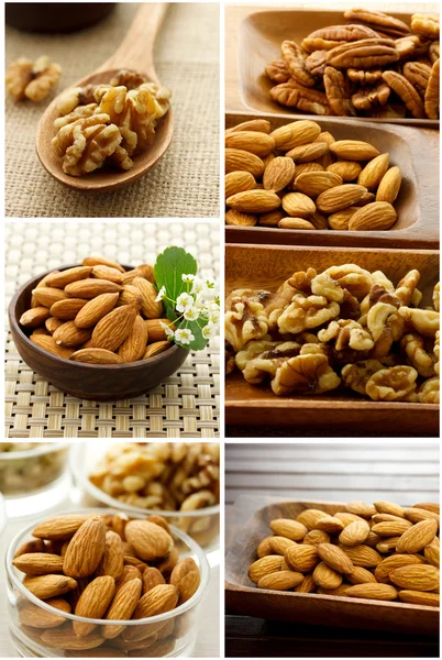 Nut Collage — Stock Photo, Image