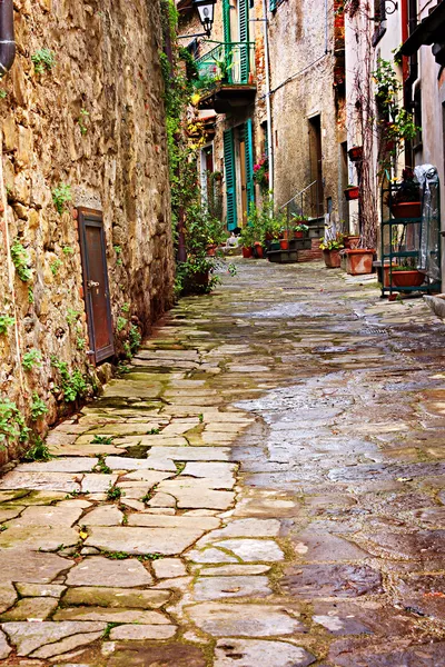 Old alley in tuscany — Stock Photo, Image