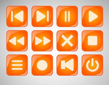 Vector button audio clipart