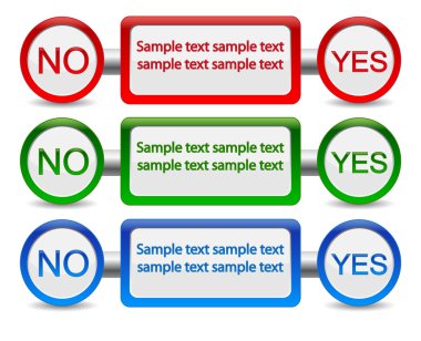 Yes and No buttons clipart