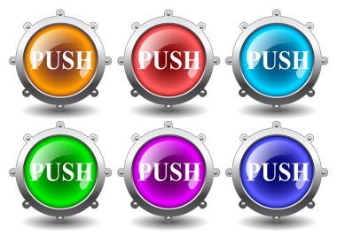 Vector parlak Butonlar itin