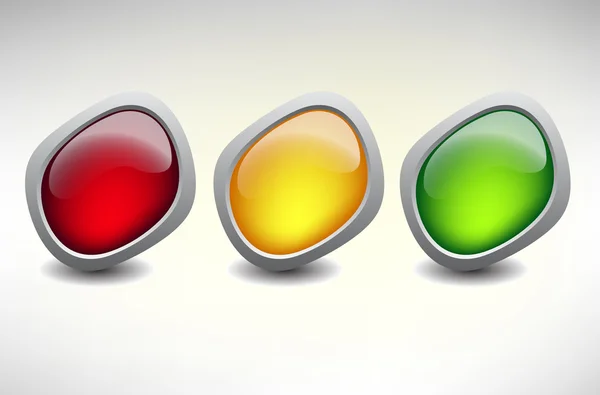 Parlak renkli düğmesi — Stok Vektör