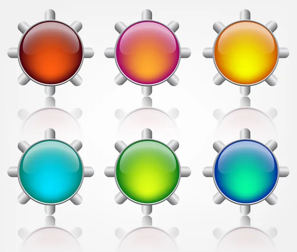Botones de color — Vector de stock
