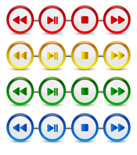 Buttons player — Stock Vector
