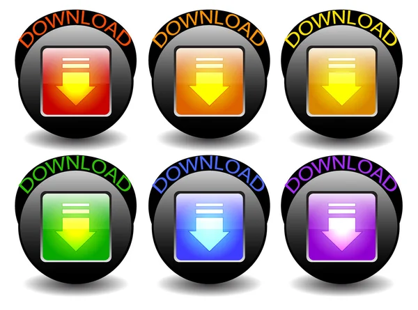 Buttons download — Stock Vector