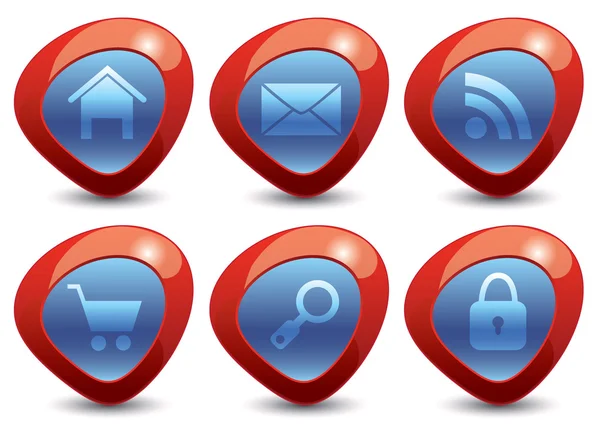 Botões brilhantes para ícones —  Vetores de Stock