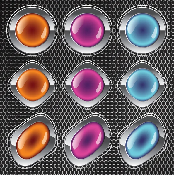 Botones de color abstracto — Vector de stock