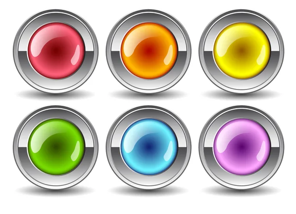 Buttons glassness — Stock Vector