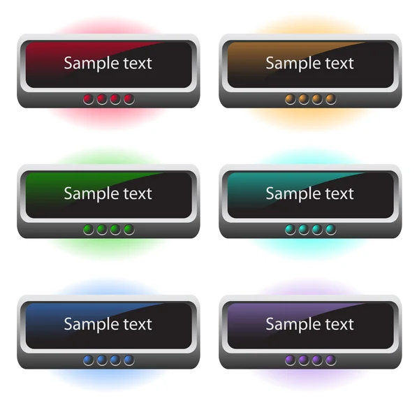 Buttons sample text — Stock Vector