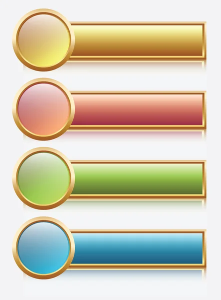 Botões de vidro colorido Gráficos De Vetores