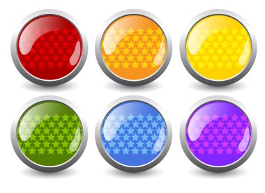 Vector glossy buttons creative clipart