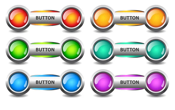 Vector glossy buttons. — Stock Vector