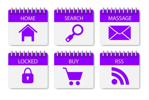 Website menu stickers — Stock Vector