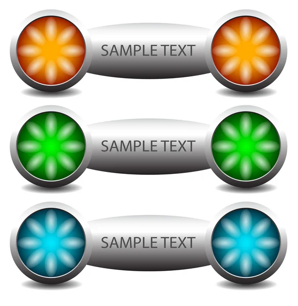 Buttons with lights — Stock Vector