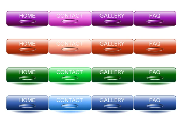 Creative buttons glossy web — Stock Vector