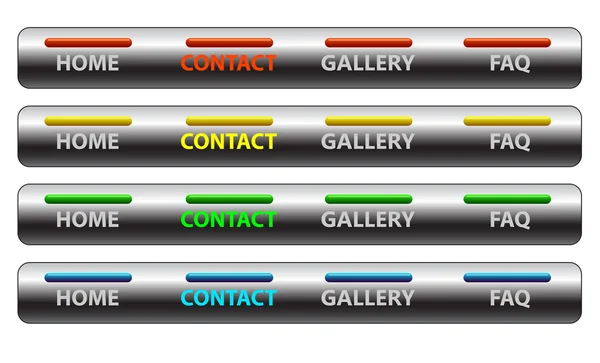Panneau de commande, boutons pour le web — Image vectorielle
