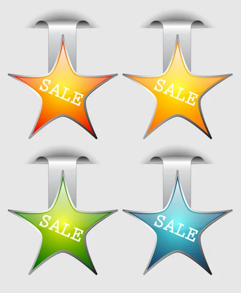 Stars with discount — Stock Vector