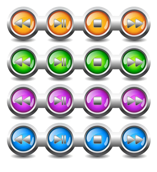 Buttons for player — Stock Vector