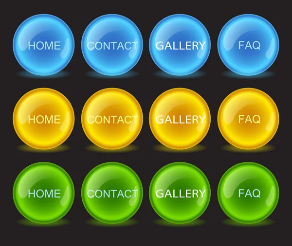 Buttons neon, vector Royalty Free Stock Vectors