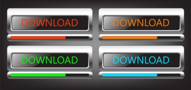 düğme download, vektör