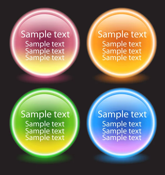 Набір барвистих кнопок — стоковий вектор