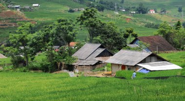 Traditional vietnamesse village, Vietnam clipart