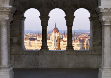 Cityscape of Budapest clipart