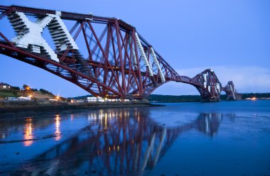 Forth railway Bridge in Edinburgh clipart