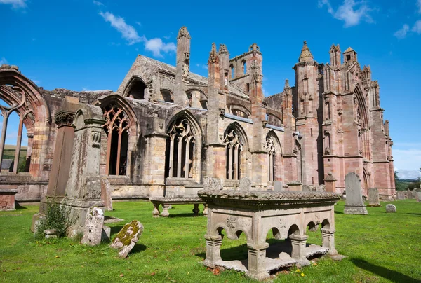 De abdij van Melrose, scotland — Stockfoto