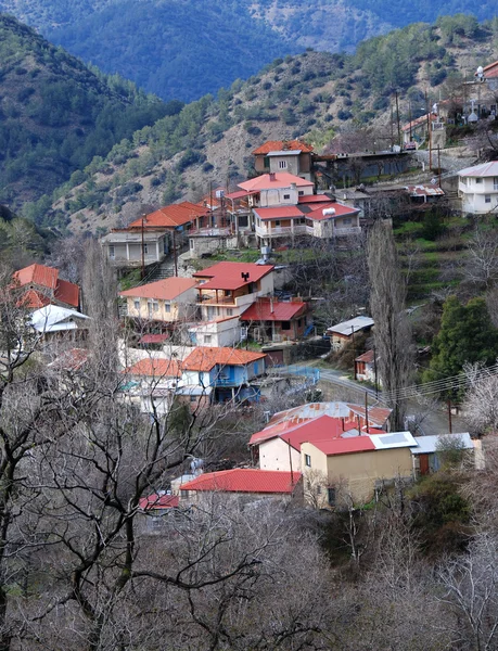 山の村、lemithou キプロス — ストック写真