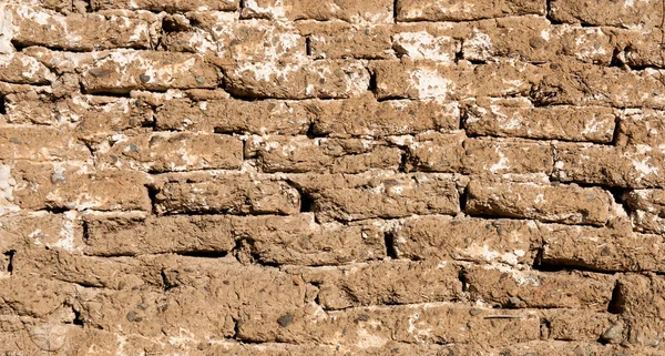 Clay brick wall background — Stock Photo, Image