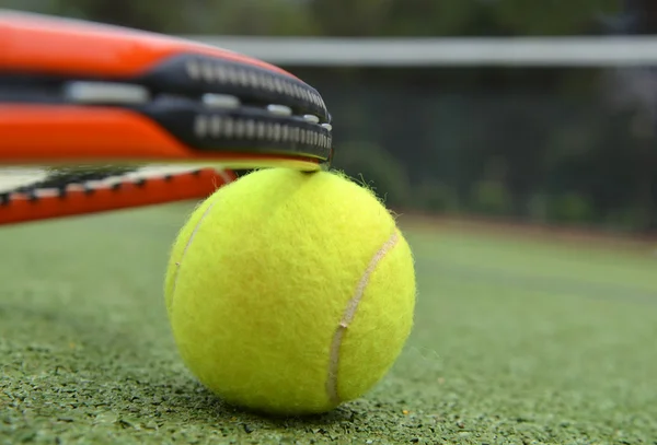 테니스 라켓 과볼 — 스톡 사진
