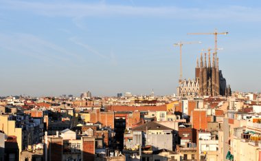 Barselona manzarası ile ünlü sacrada familia.