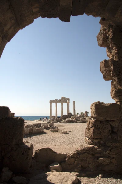 Řecké ruiny, side, Turecko — Stock fotografie
