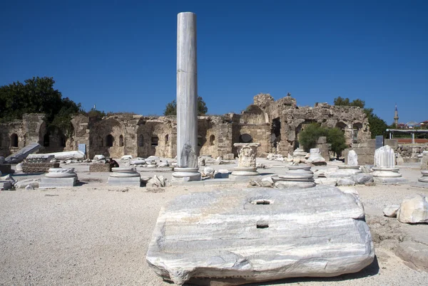 Grekiska ruinerna, sida, Turkiet — Stockfoto