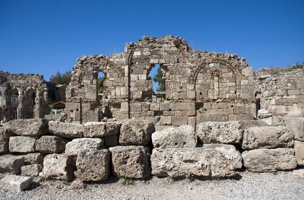 Греческие руины, Сиде, Турция — стоковое фото