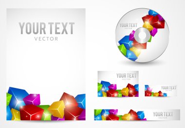 Graphic Business Layout with place for logo and text clipart