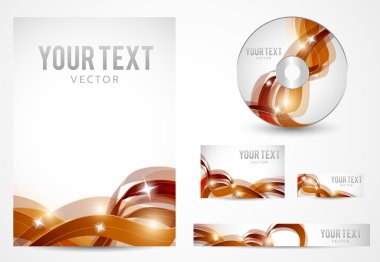 Graphic Business Layout with place for logo and text clipart