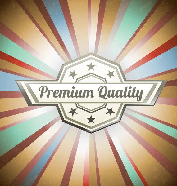 Label de qualité Premium sur fond vintage — Image vectorielle
