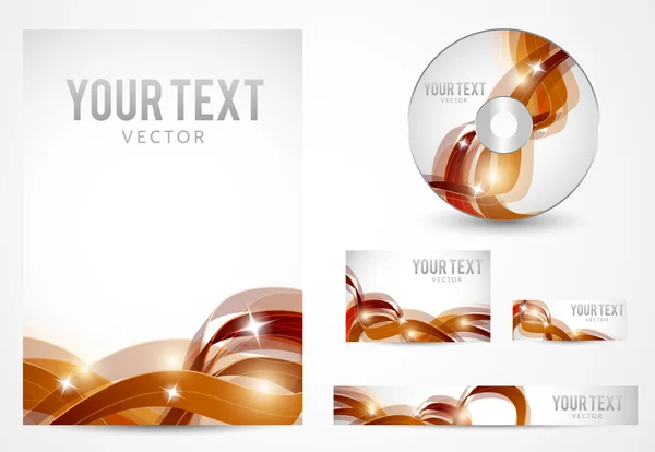 Tata Letak Bisnis Grafis dengan tempat untuk logo dan teks - Stok Vektor