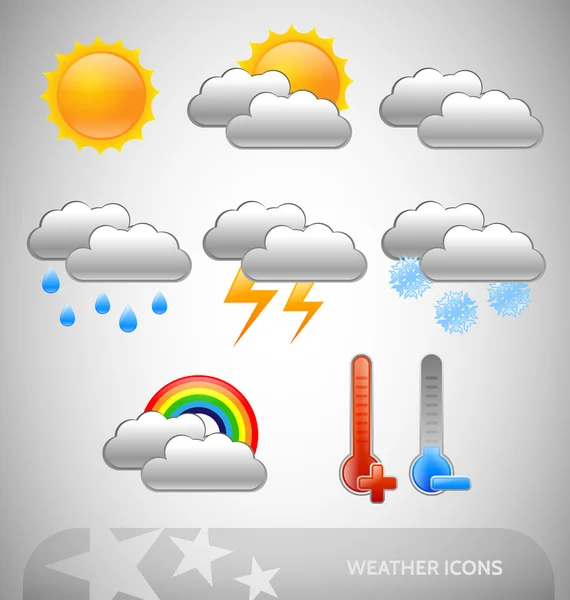 Meteorológia szimbólumok — Stock Vector