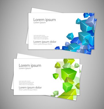 Abstract Modern Business cards clipart