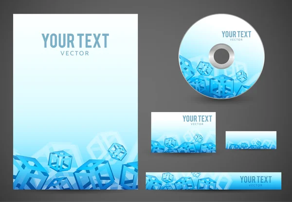 Graphic Business Layout with place for logo and text — Stock Photo, Image