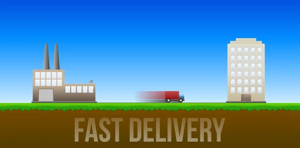 Fast delivery illustration — Stock Photo, Image
