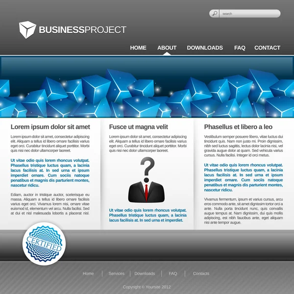 Business website template — Stock Photo, Image