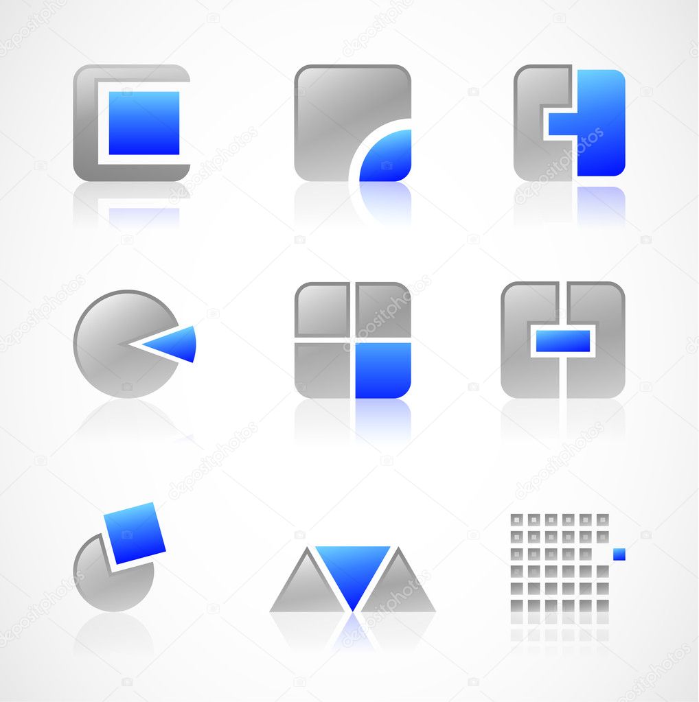 Shiny Construction icons useful inspiration for your logo or icon