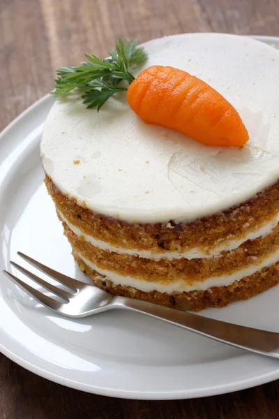 Domácí mrkvový dort — Stock fotografie