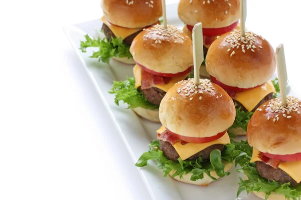Mini hamburguesas — Foto de Stock