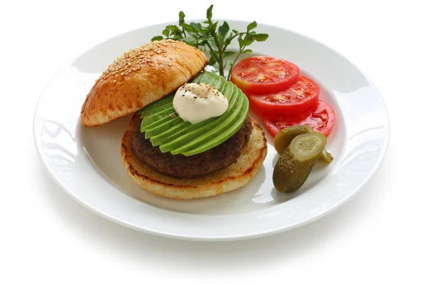Avocado Hamburger — Stockfoto