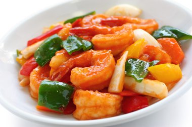 Sweet and sour shrimp clipart